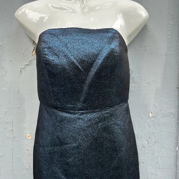 Tibi Strapless  Metallic Dress, size 4 - Picture 7 of 10